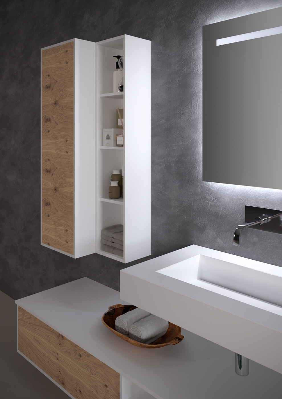 cadoro-bagno-moderno-design-bathroom cabinet-mln01b