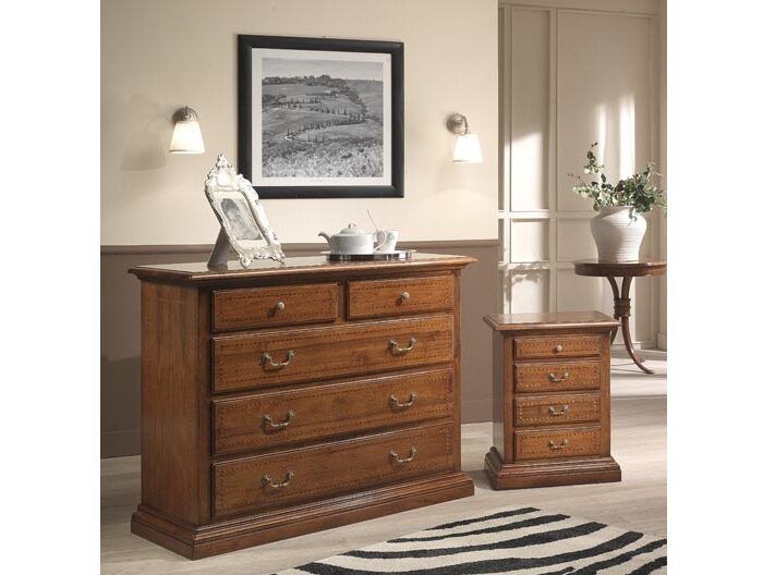 Chest Of Drawers And Bedside Table Art. 3416
