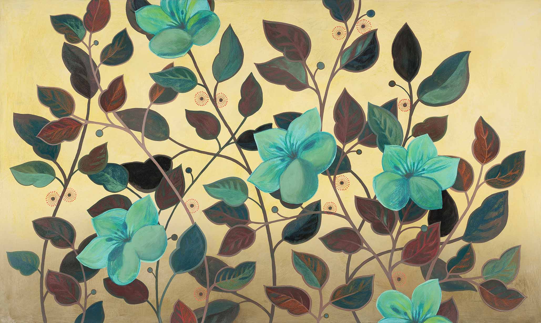 cadoro-carte da parati-2022-wallpaper-wallpepper-FF-01-A Flor carnosa Tappezzeria Wallpepper Flor Carnosa