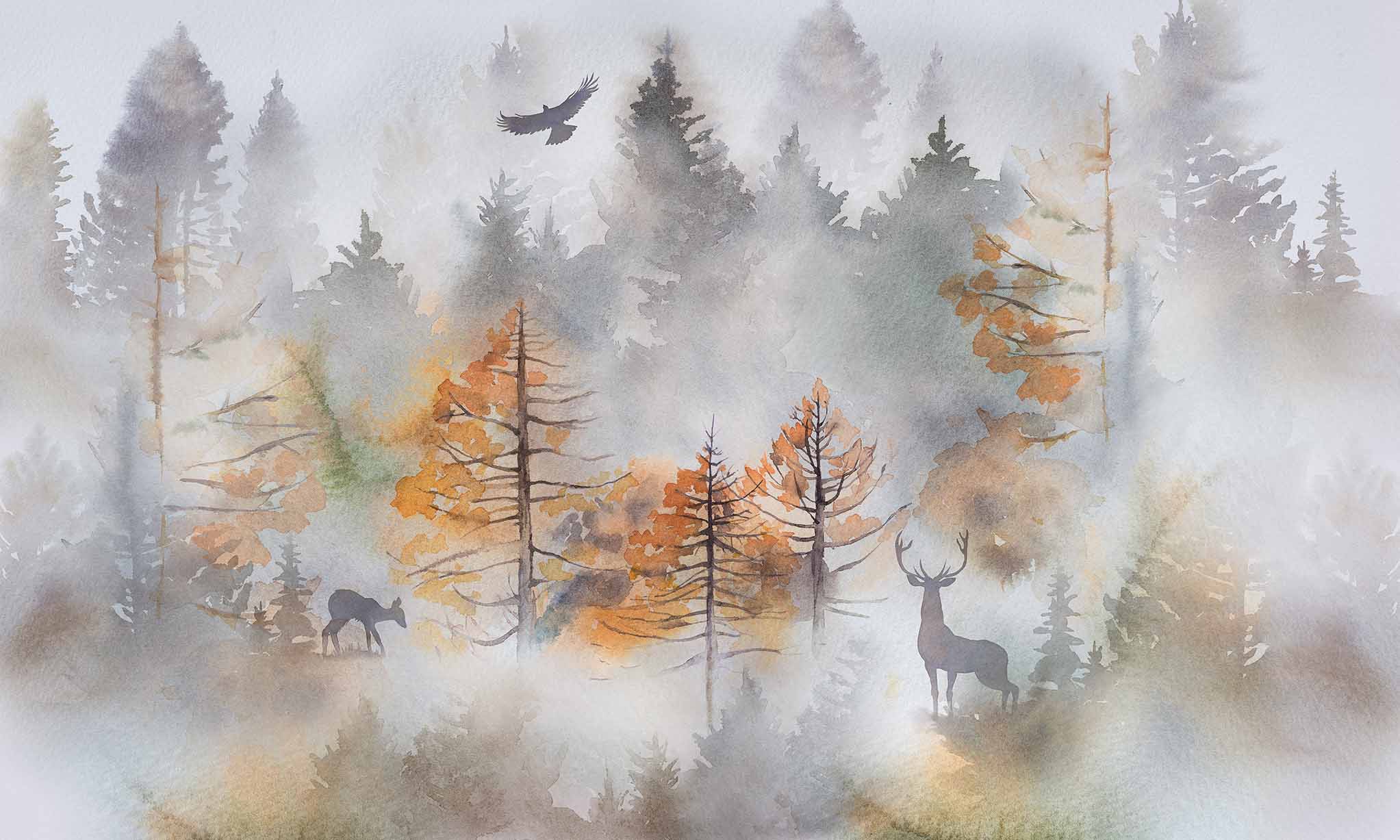 cadoro-carte da parati-2022-wallpaper-wallpepper-MD-07-A Mont Blanc Fall Carta parati Wallpepper bosco