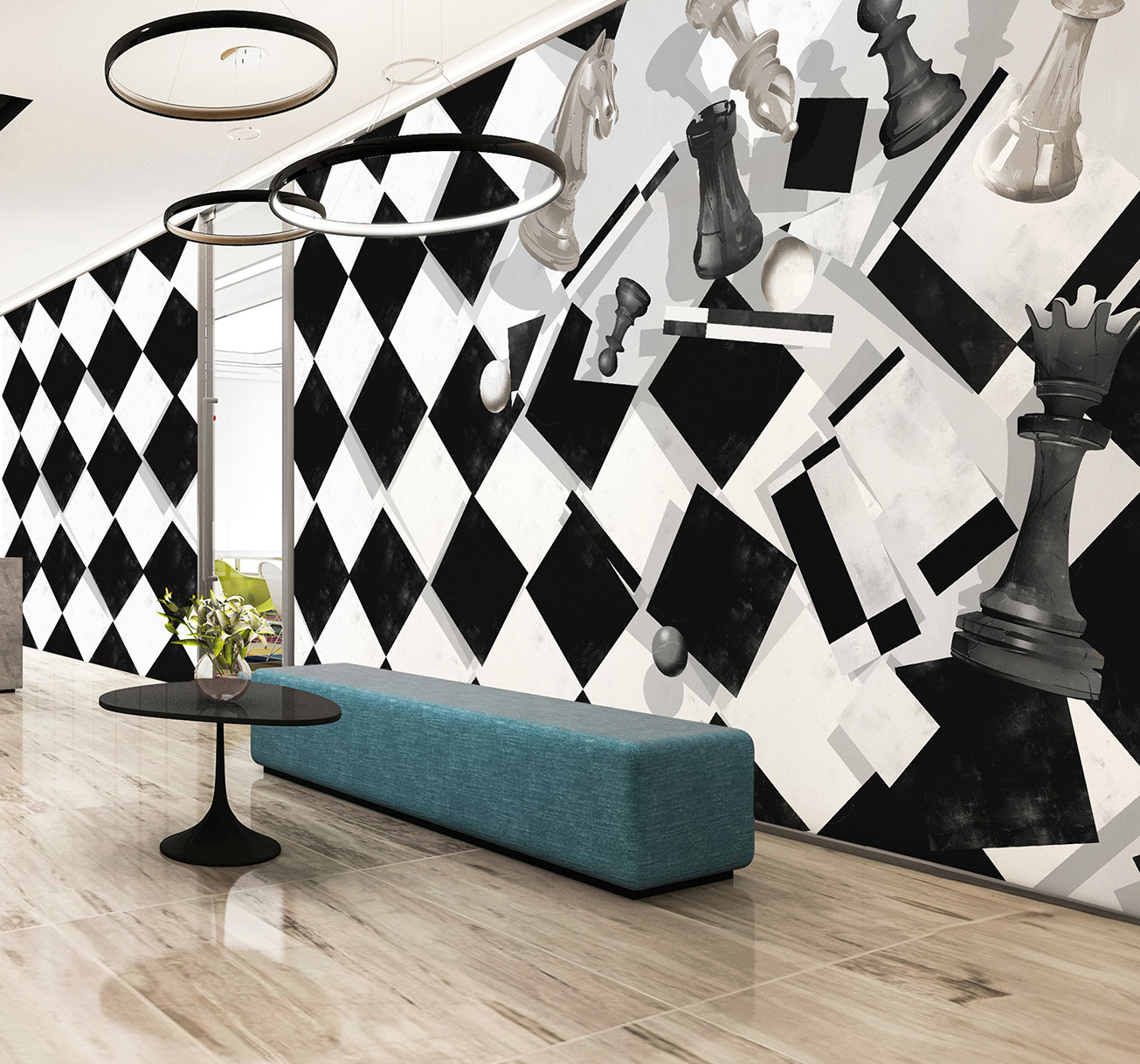 Cadoro-Carte-da-parati-2024-Wallpaper-Wallpepper-Checkmate-MF-22-A-AMB