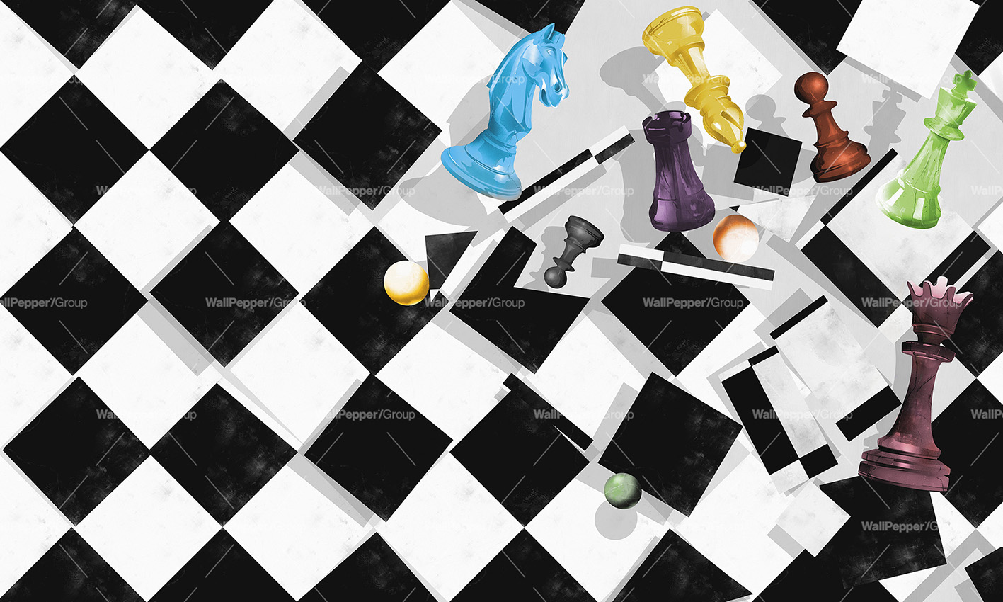 Cadoro-Carte-da-parati-2024-Wallpaper-Wallpepper-Checkmate-MF-22-B