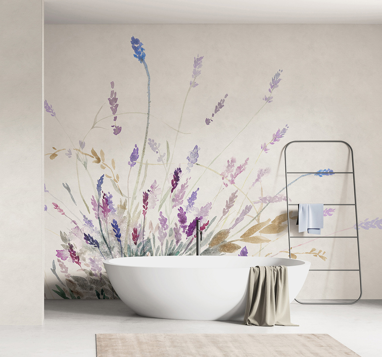 Cadoro-Carte-da-parati-2024-Wallpaper-Wallpepper-Fiori-di-lavanda-MD-13-A-AMB