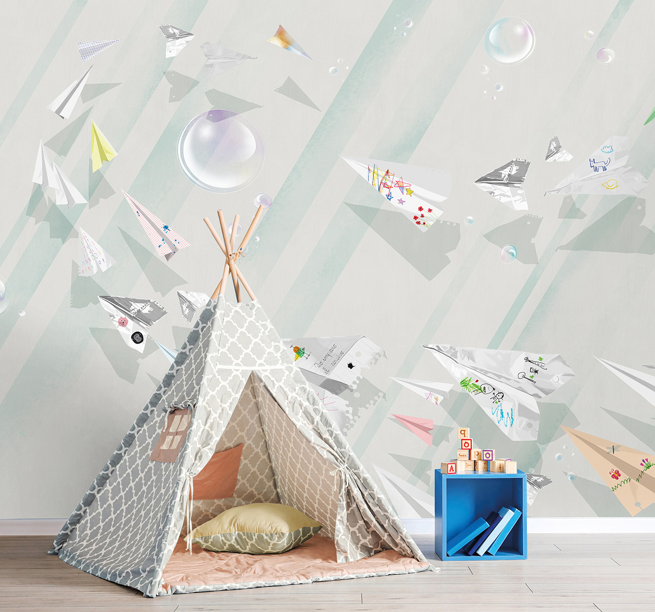 Cadoro-Carte-da-parati-2024-Wallpaper-Wallpepper-Paper-Plane-Customizable-MF-24-A-AMB