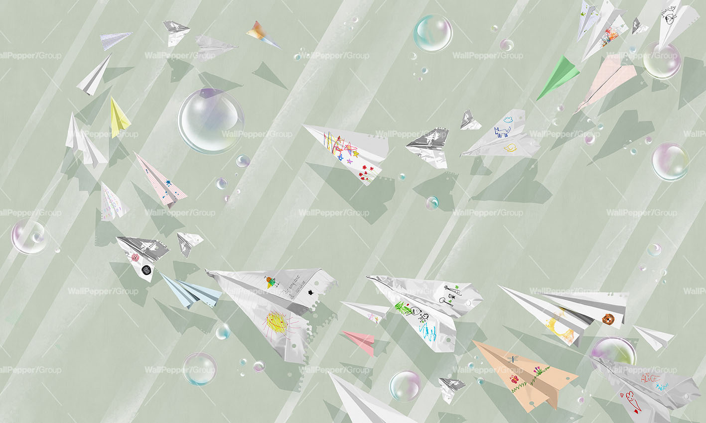 Cadoro-Carte-da-parati-2024-Wallpaper-Wallpepper-Paper-Plane-Customizable-MF-24-B
