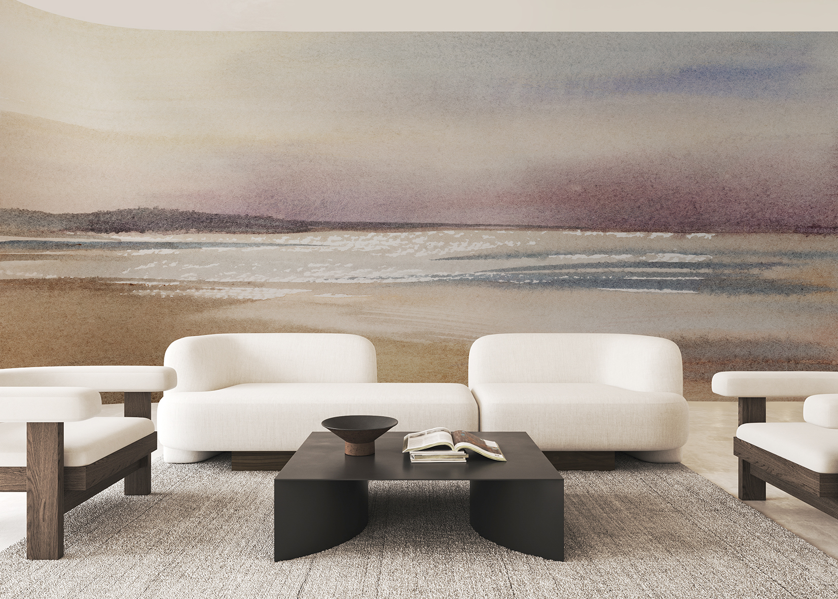 White,Living,Room,Interior,With,Sofa,And,Armchairs,,Coffee,Table