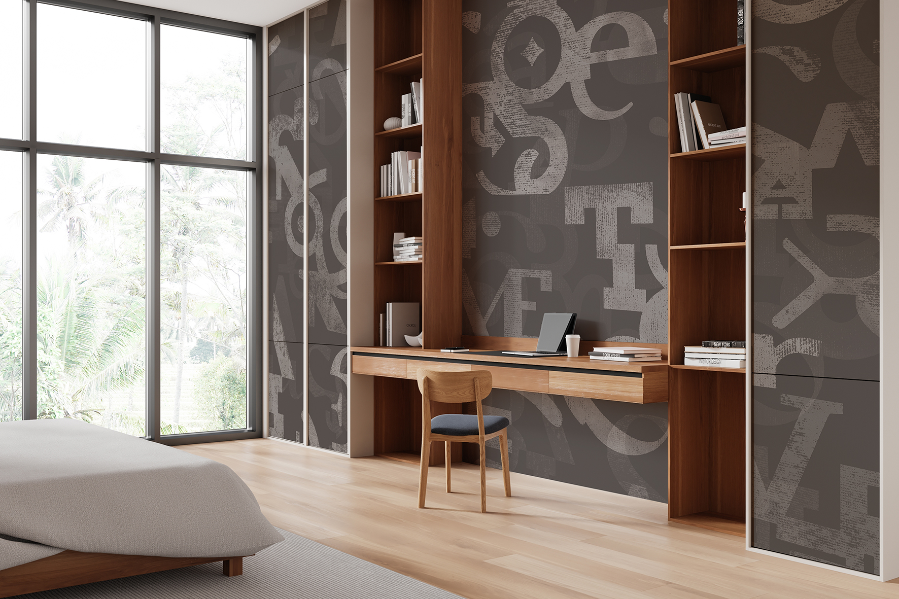 Corner,View,Of,Hotel,Bedroom,Interior,Bed,And,Workplace,With